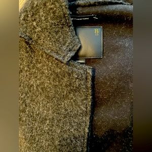 R13 Japanese wool oversized coat, long